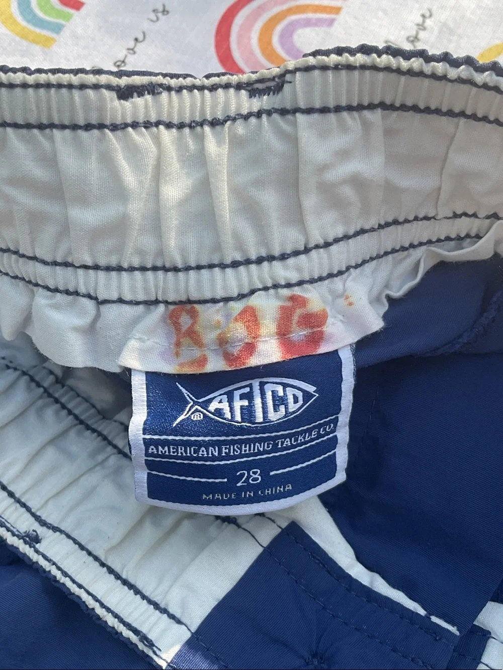 AFTCO Navy Men's Cargo Swim Shorts